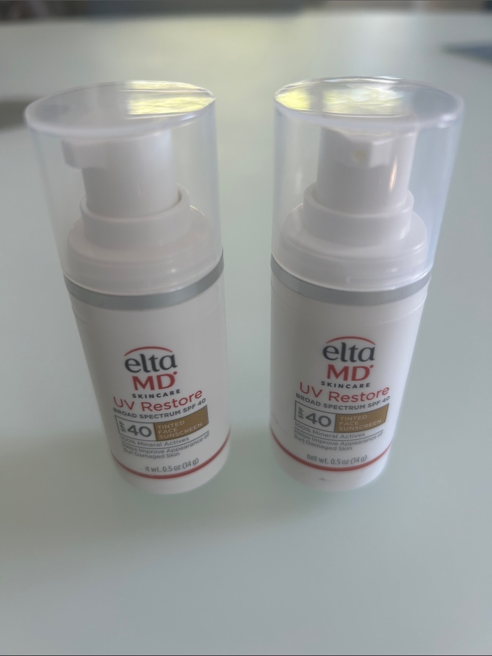 EltaMD UV Restore SPF 40 Tinted Sunscreen Duo - White and Red Accents